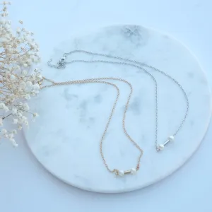 Leigh Pearl Bar Fine Necklace