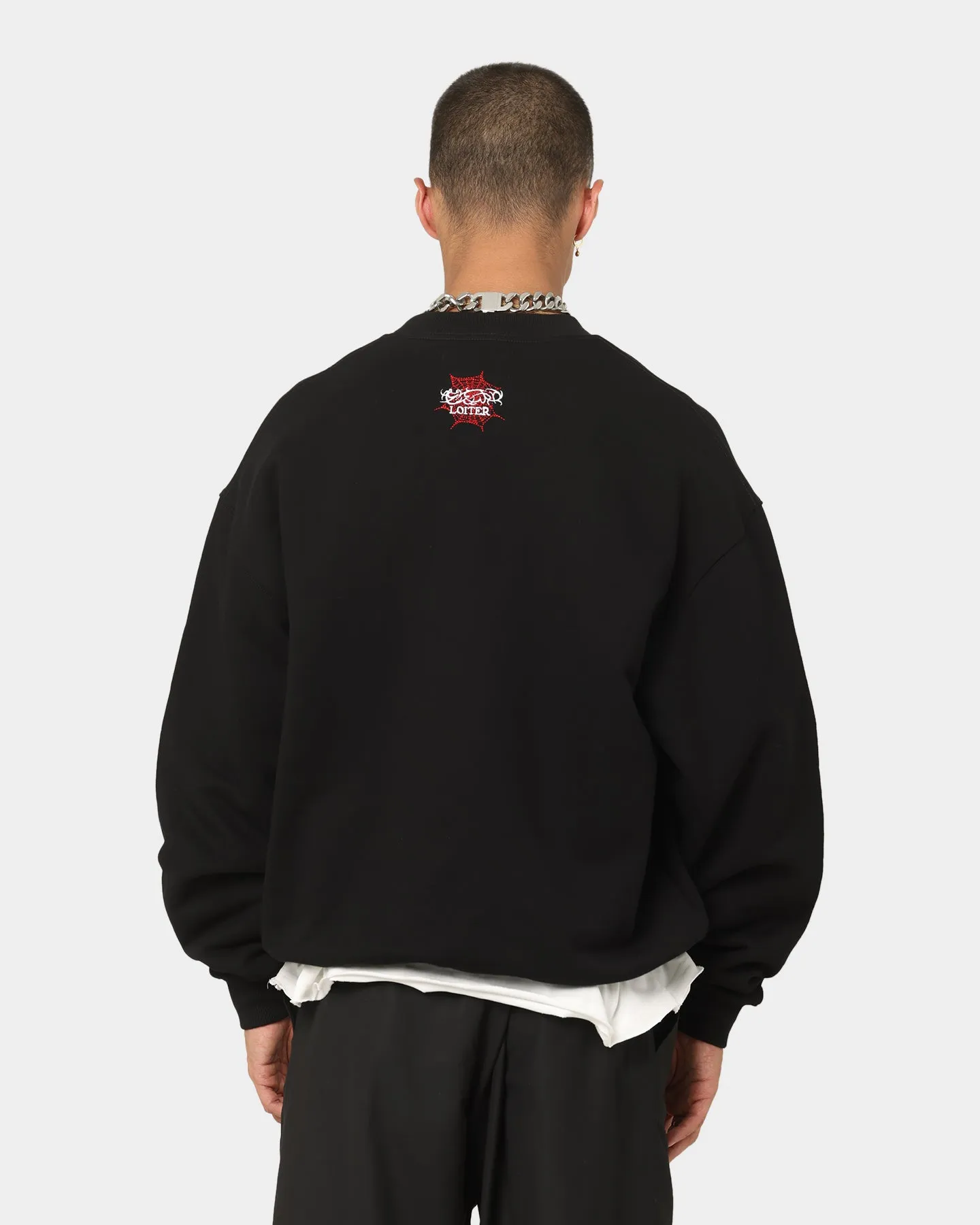 Loiter Patchwork Crewneck Black