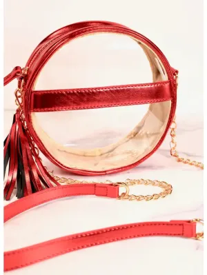 Madison Metallic Clear Crossbody