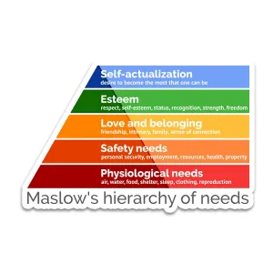 Maslows Hierarchy of Needs - Vinyl Sticker
