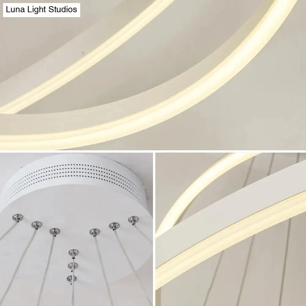 Modern LED Chandelier: Acrylic Suspension Lamp for Dining Room