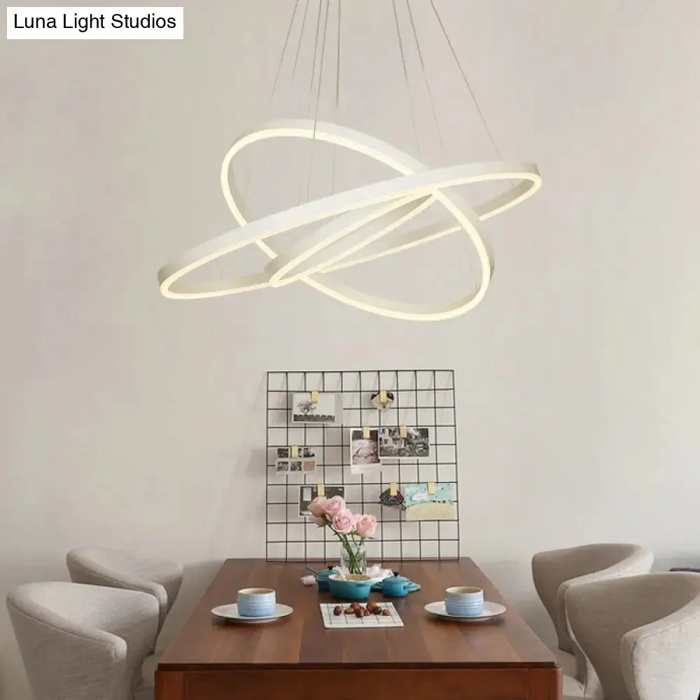 Modern LED Chandelier: Acrylic Suspension Lamp for Dining Room
