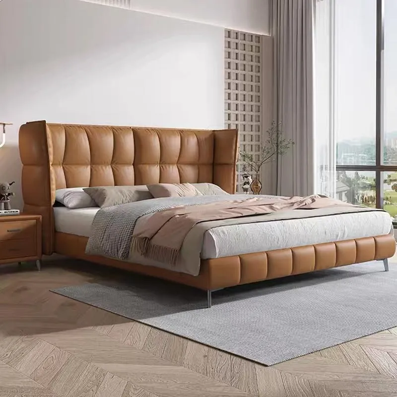 Modern Stylish Leather Bed Frame King Size