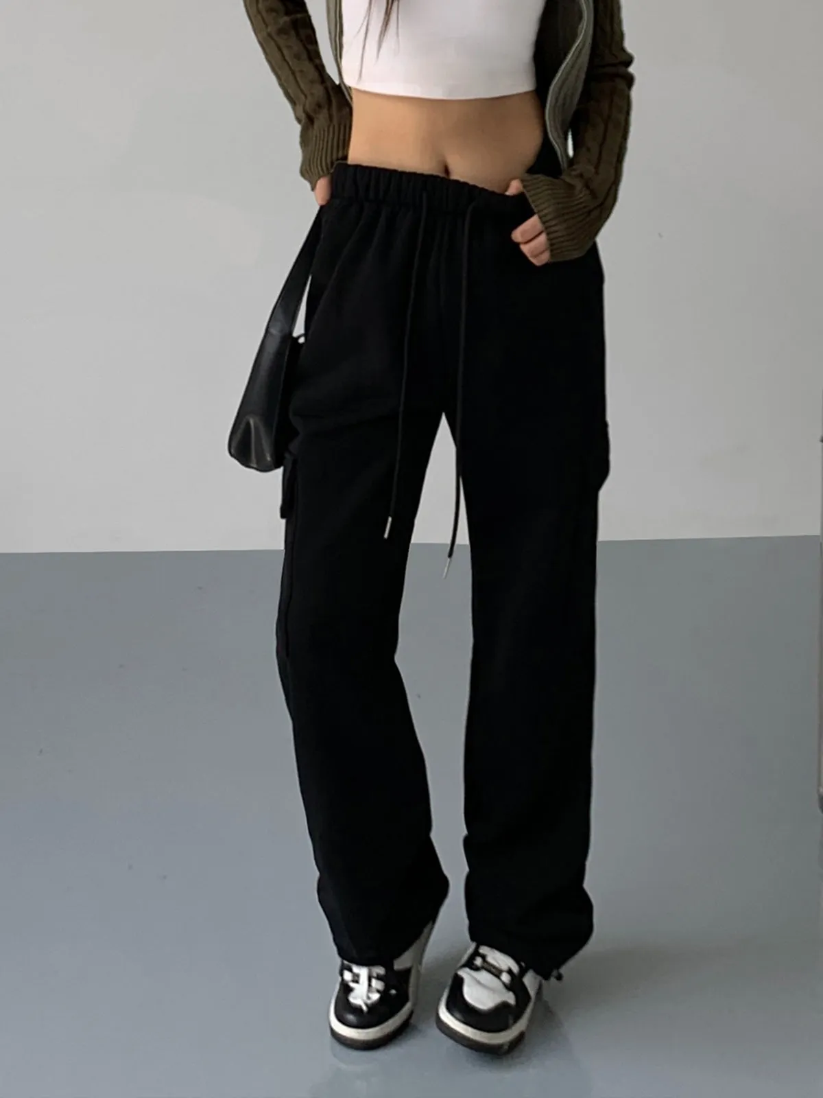 On The Go Trendy Pockets Cargo Sweatpants