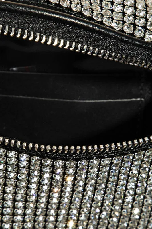 Pave Rhinestone Crossbody Bag