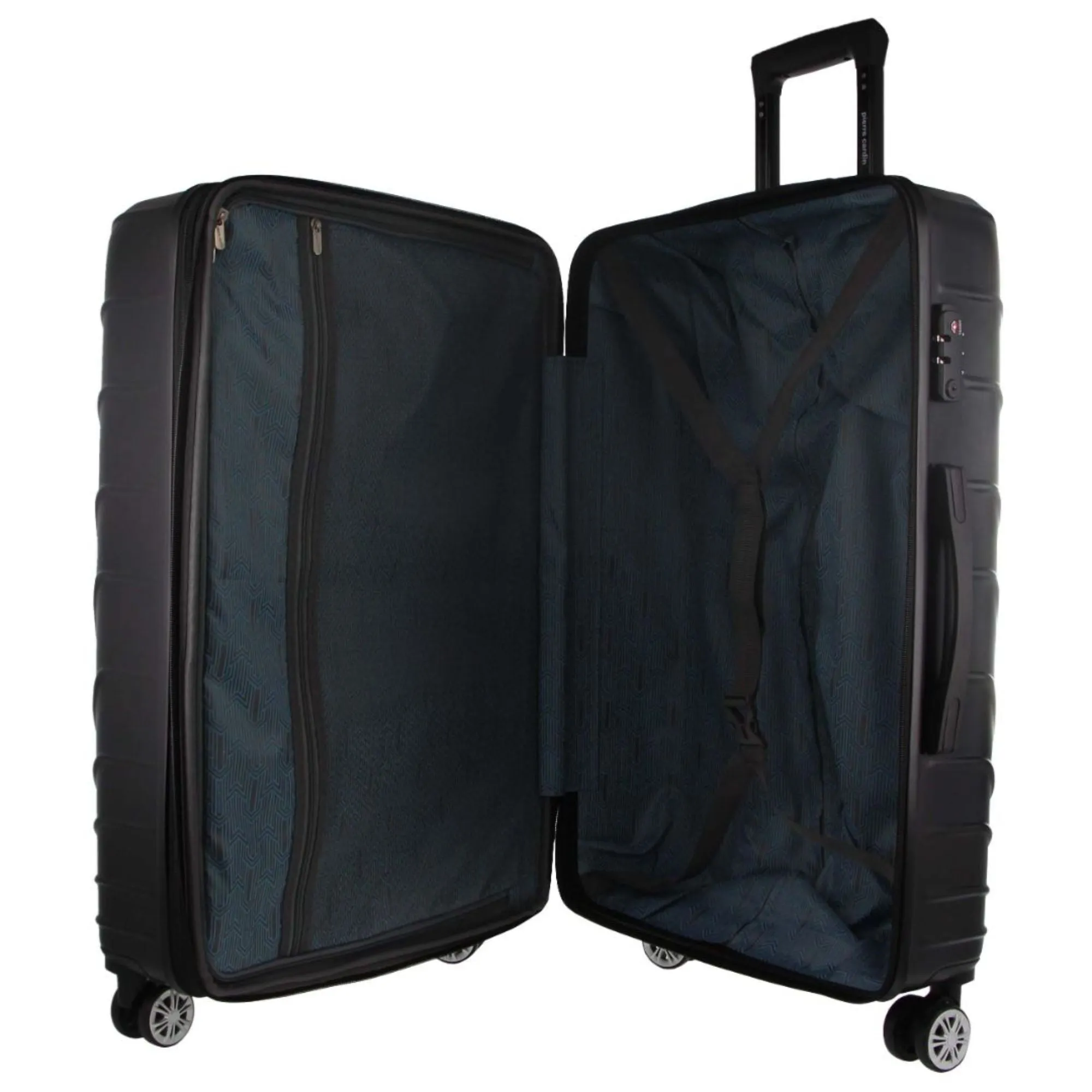 Pierre Cardin Hard Shell 4 Wheel - 3-Piece Luggage Set - Black