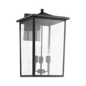 Riverside 22" 3-Light Black Outdoor Wall Light