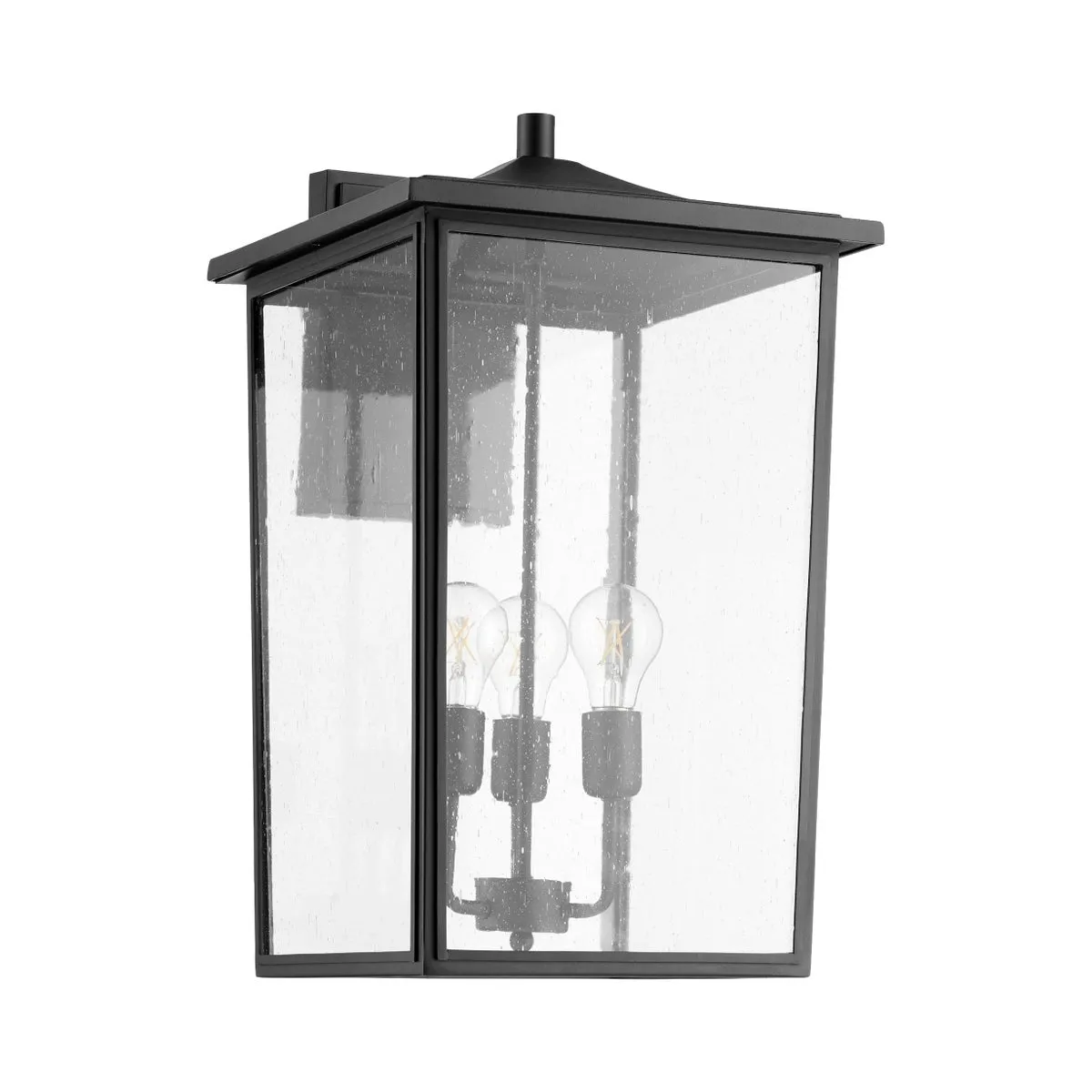 Riverside 22" 3-Light Black Outdoor Wall Light