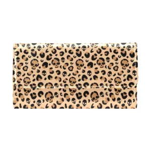Skull Leopard Print Women's Trifold Wallet