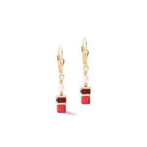 Sparkling Princess earrings gold-red