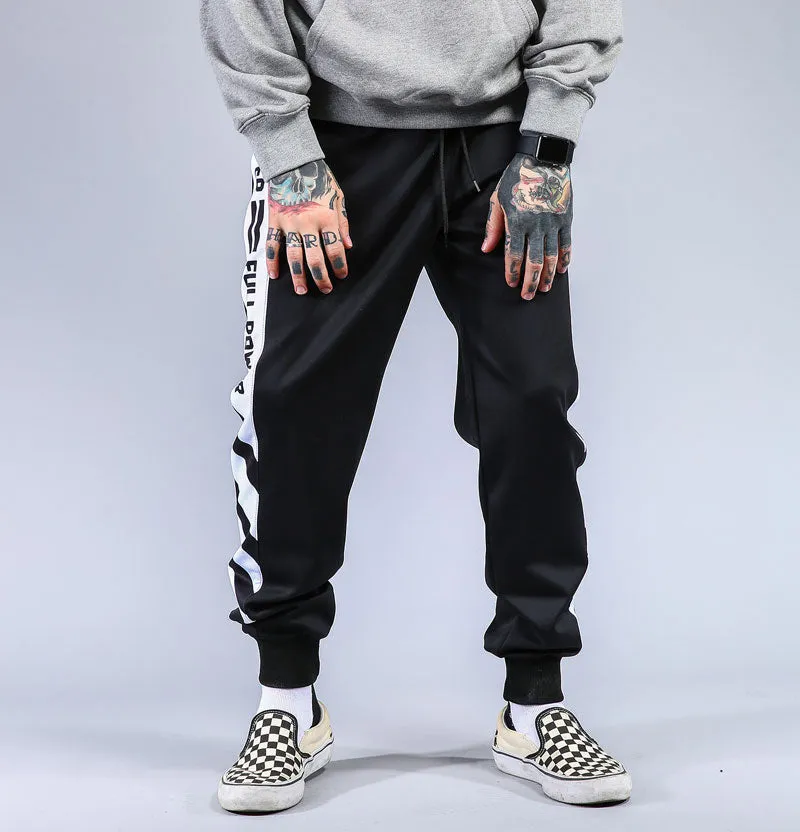 Striped Patchwork Harem Joggers