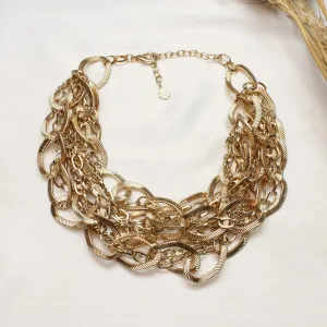 TFC Chunkiest Multi Chain Gold Plated Necklace
