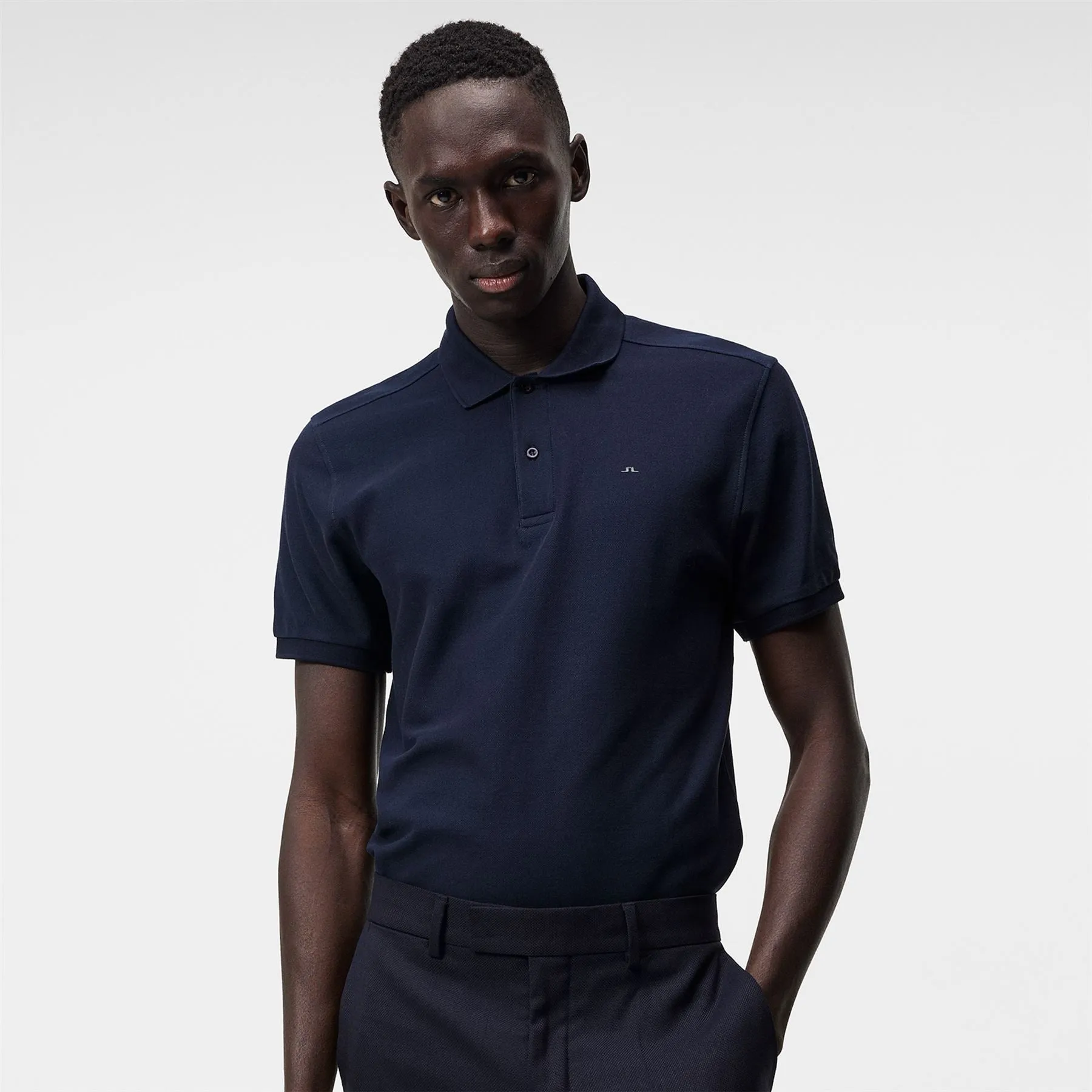 Troy Slim Fit Pique Polo JL Navy - 2024