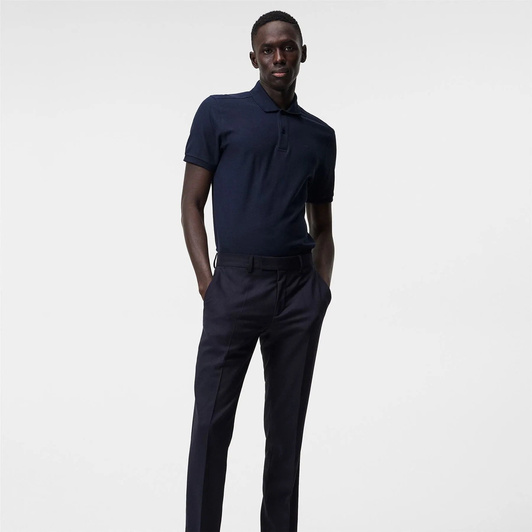 Troy Slim Fit Pique Polo JL Navy - 2024