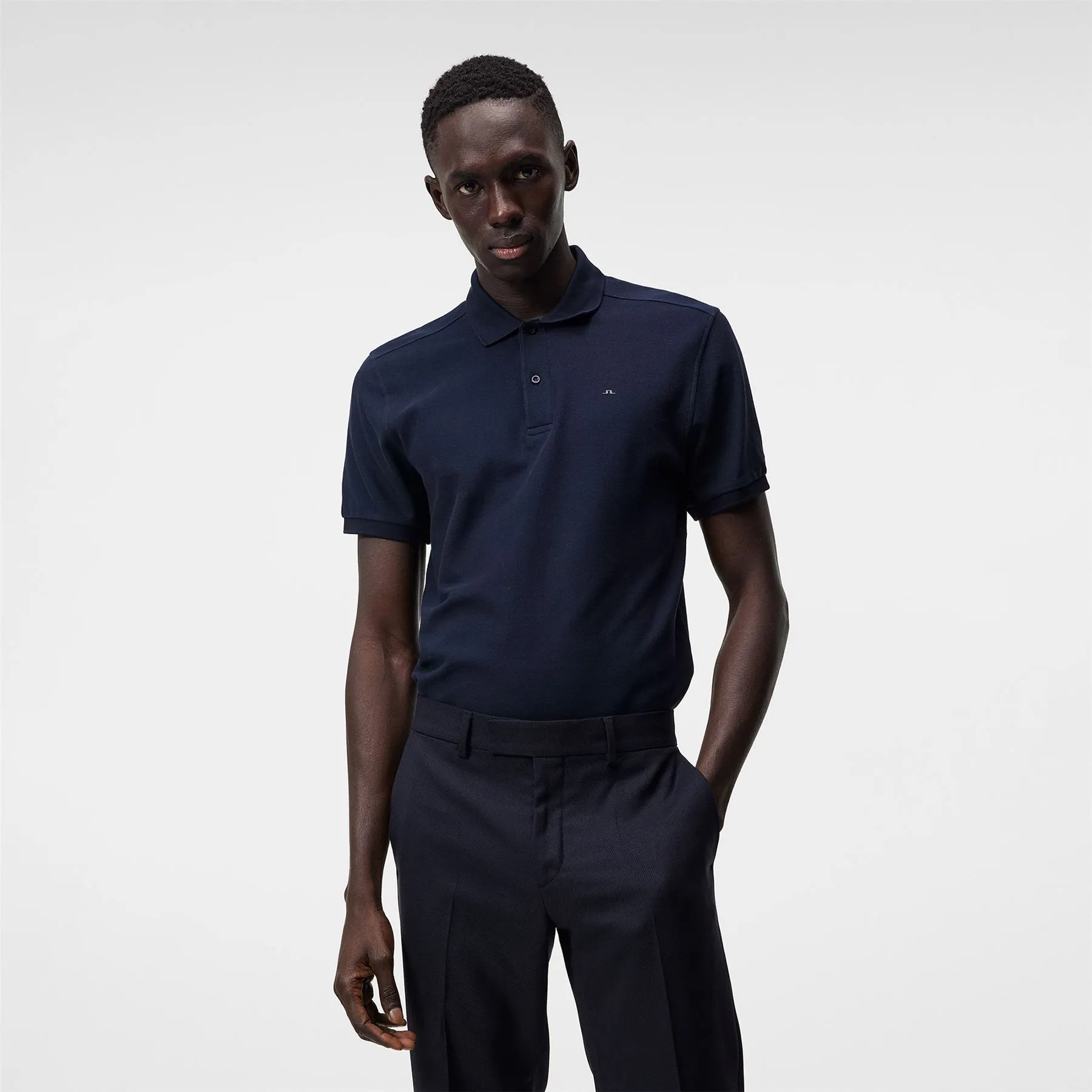 Troy Slim Fit Pique Polo JL Navy - 2024