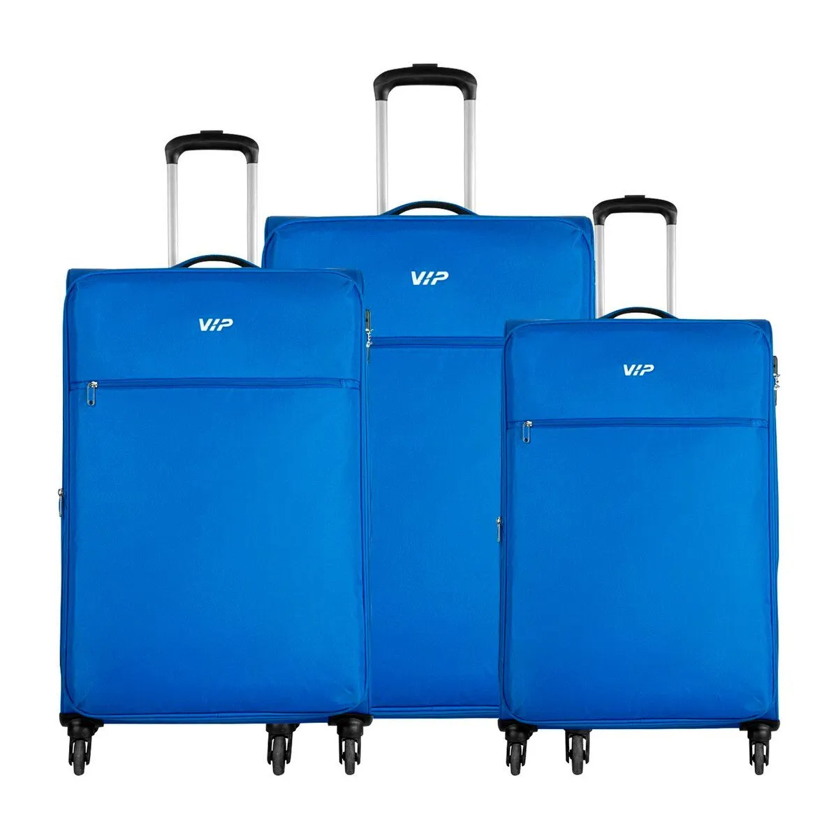 VIP Tivoli 4 Wheel Soft Trolley 58 69 80 3 Pcs Set Cobalt