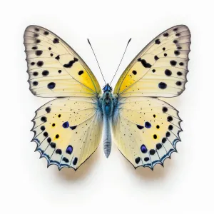 Yellow Butterfly Shadow Box Fine Art Print