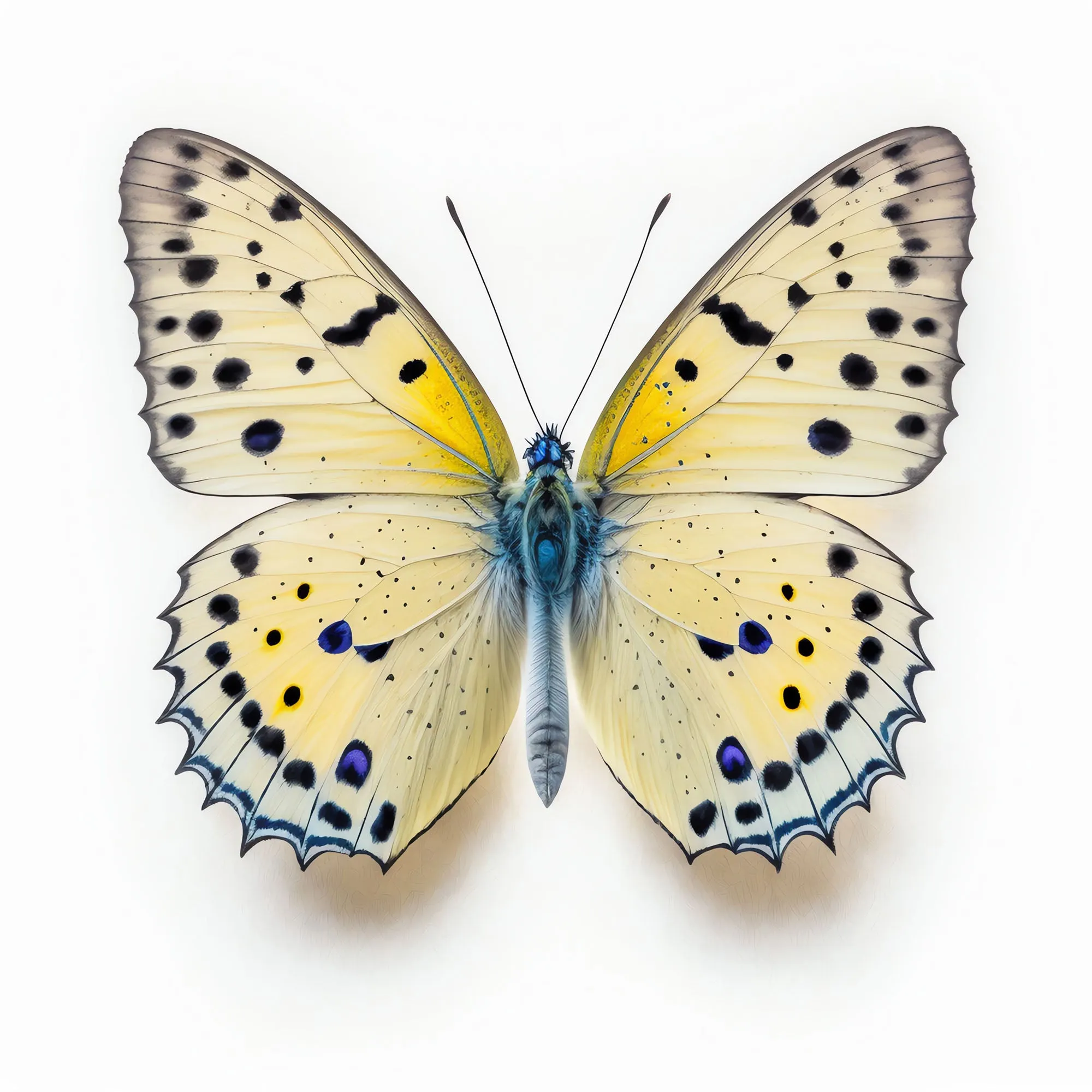 Yellow Butterfly Shadow Box Fine Art Print